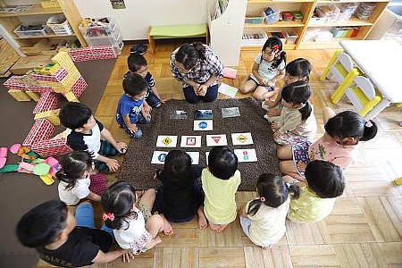 園児の様子の写真