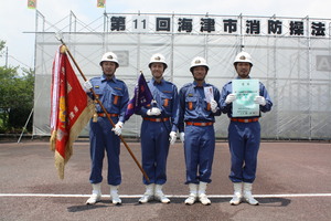 小型ポンプの部優勝今尾東分団の写真